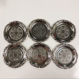 *VINTAGE* Set of Silver Plated Coasters
